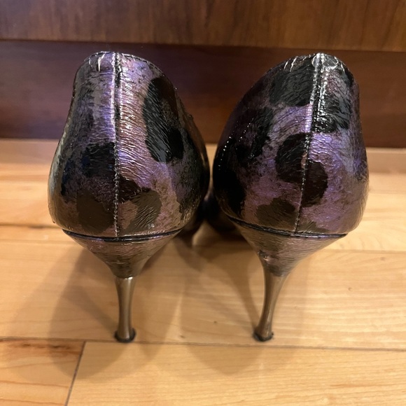 Spring Purple Leopard Pumps Size 38 - Picture 2 of 4